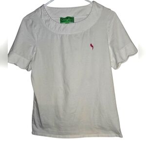 Pappagallo White Short Sleeve Women's Top Size Small